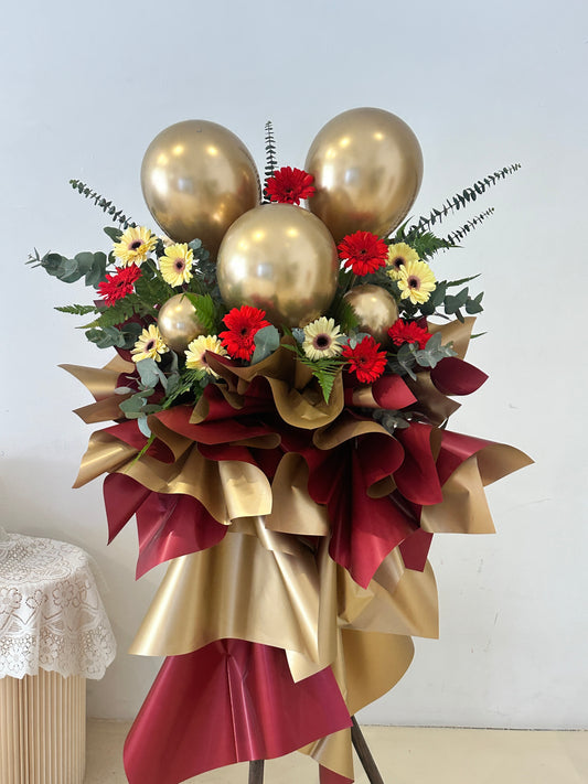 Luxe Celebration Stand · 高端庆典花篮