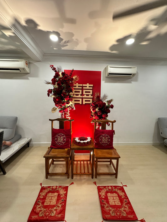 Scarlet Harmony Wedding Setup · 囍悦良缘婚礼布置