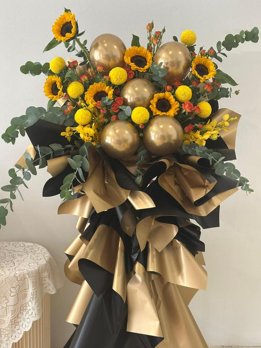 Golden Triumph · 向日葵开业花篮