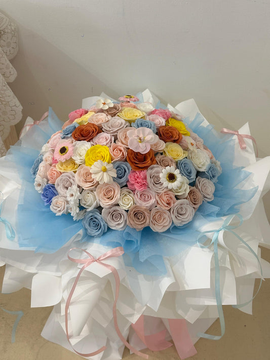 梦境花园 · Dream Pastel Bloom (Soap Flower)