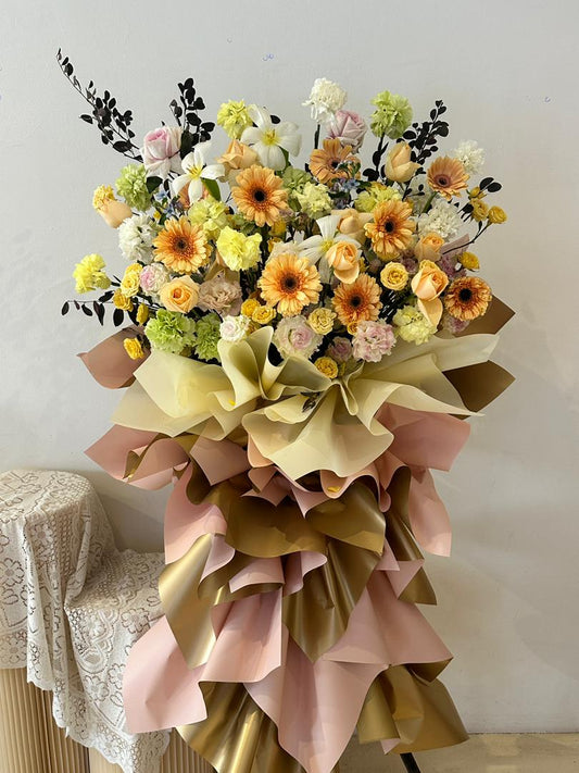 Golden Apricot Grand Stand · 奶杏金韵开业花架