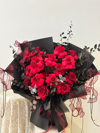 Velvet Romance Bouquet｜绒红浪漫花束