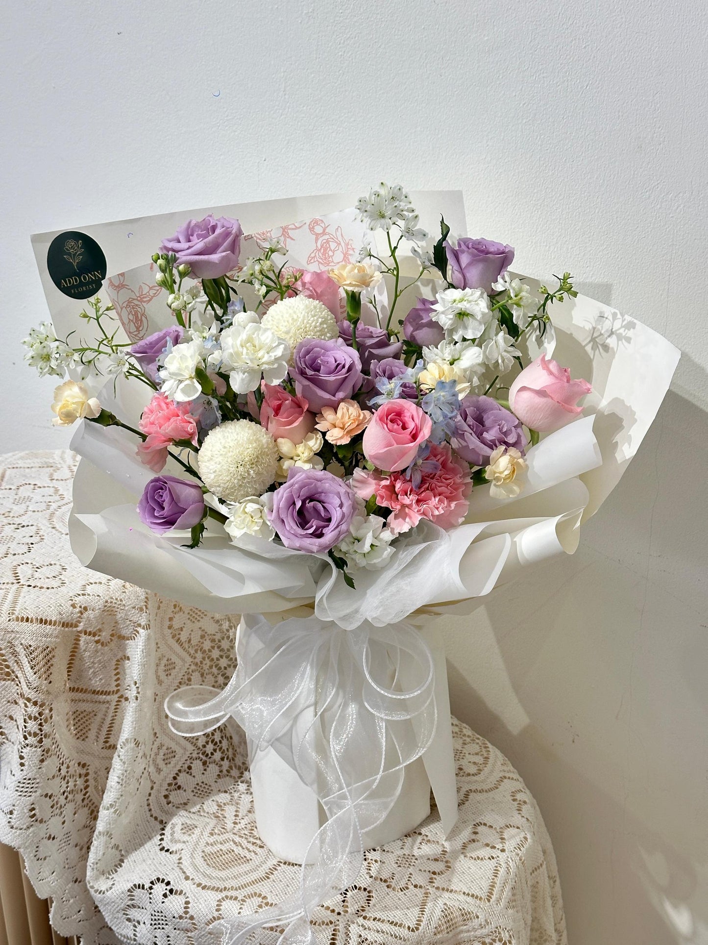 Pastel Whisper Bouquet · 柔雾花语花束