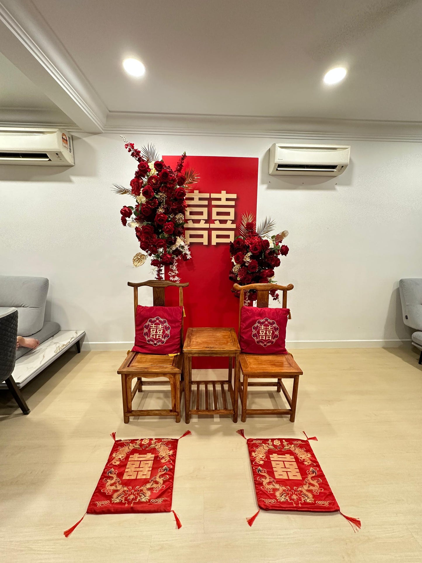 Scarlet Harmony Wedding Setup · 囍悦良缘婚礼布置