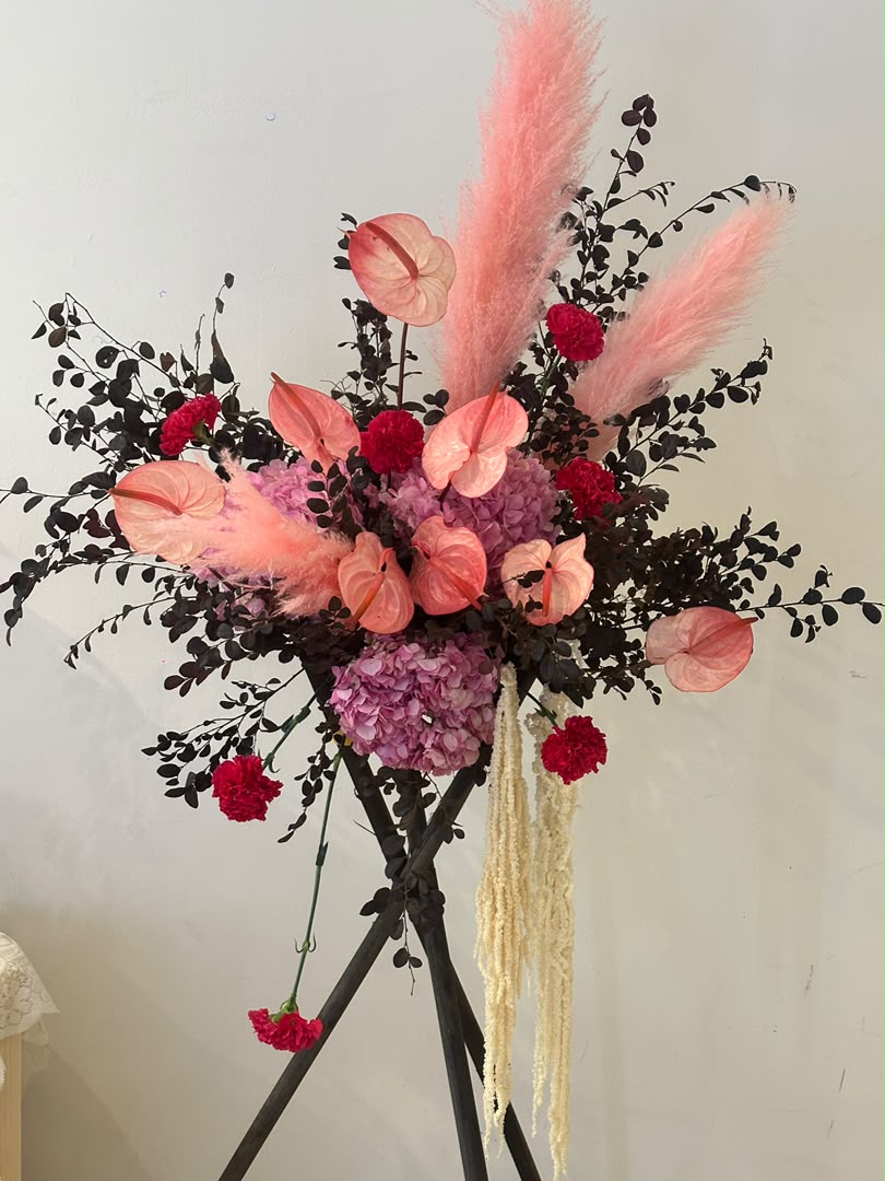 Velvet Roselle Majesty · 绯粉华彩开业花牌