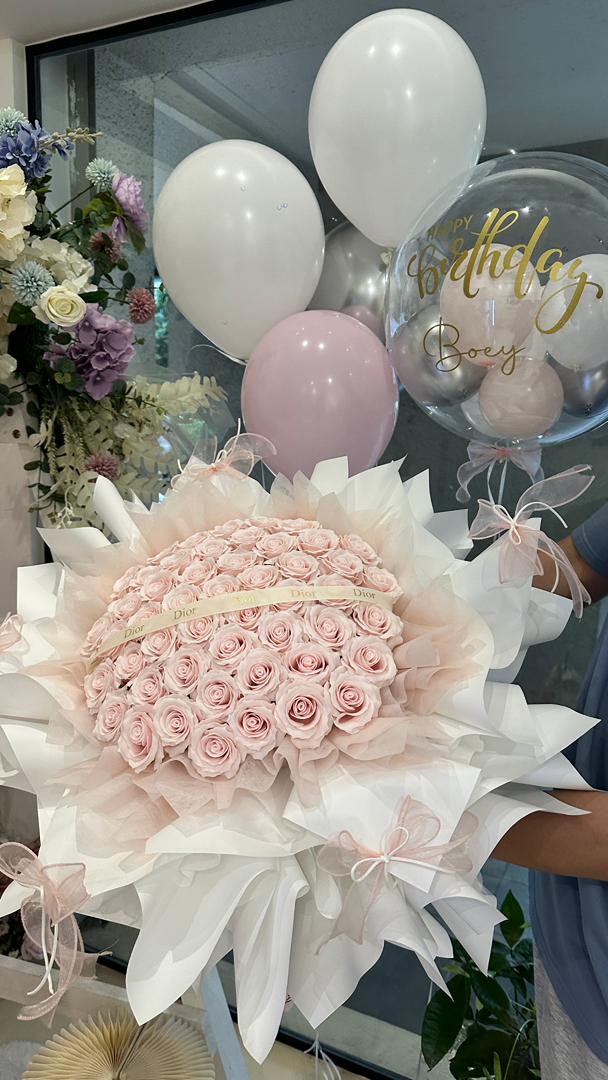 Blush Rosé Dome · 粉雾玫瑰穹顶香皂花束