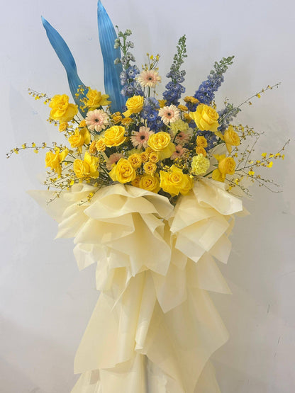 Sunshine Bloom Stand · 阳光绽放开业花篮