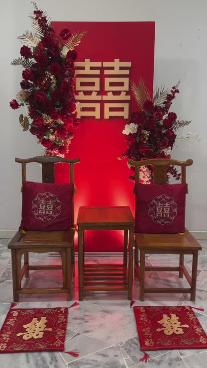Scarlet Harmony Wedding Setup · 囍悦良缘婚礼布置