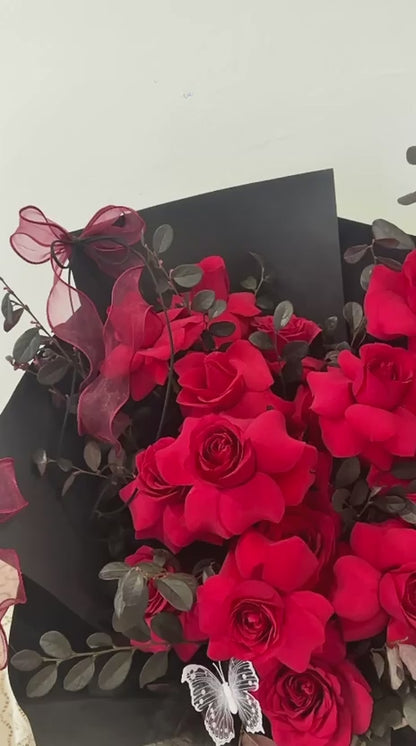 Velvet Romance Bouquet｜绒红浪漫花束