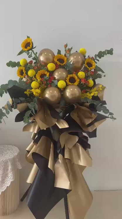 Golden Triumph · 向日葵开业花篮