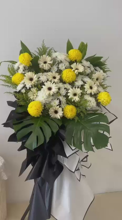 Eternal Calm · 黄白追思花篮