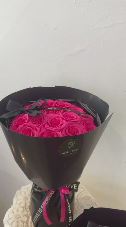 Hot Pink Luxe Bloom · 炙爱粉玫瑰香皂花