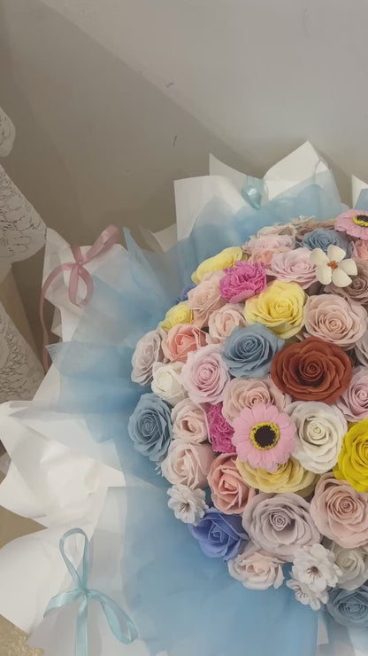 梦境花园 · Dream Pastel Bloom (Soap Flower)